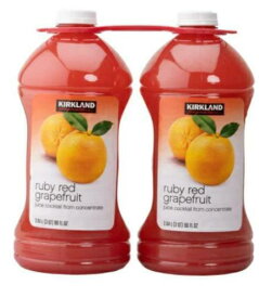 カークランドシグネチャー ルビーレッド グレープフルーツ ジュース 2.8L x 2本 コストコ 商品 アメリカ産 果汁 50％ ボトル 大ボトル