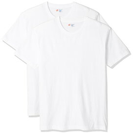 [ヘインズ] Tシャツ (2枚組) ジャパンフィット ドライ 丸首 半袖 2P Japan Fit クルーネックTシャツ H5210 メンズ ホワイト L