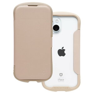 iFace Reflection iPhone 15 �P�[�X �蒠�^ �N���A�P�[�X (�x�[�W��)�y �A�C�t�F�C�X �X�}�z�P�[�X �ϏՌ� �A�C�t�H��15 �蒠 �_�C�A���[�P�[�X �J�[�h���[ �|���J�[�{�l�[�g �z