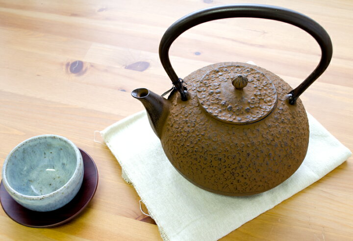 楽天市場】【家カフェ】南部鉄器及富 鉄瓶 梅丸子（梅の花模様） 錆 