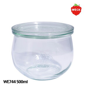 WECK �E�F�b�N �`���[���b�v WE744 �L���j�X�^�[ 500ml L �K���X�ۑ��e��