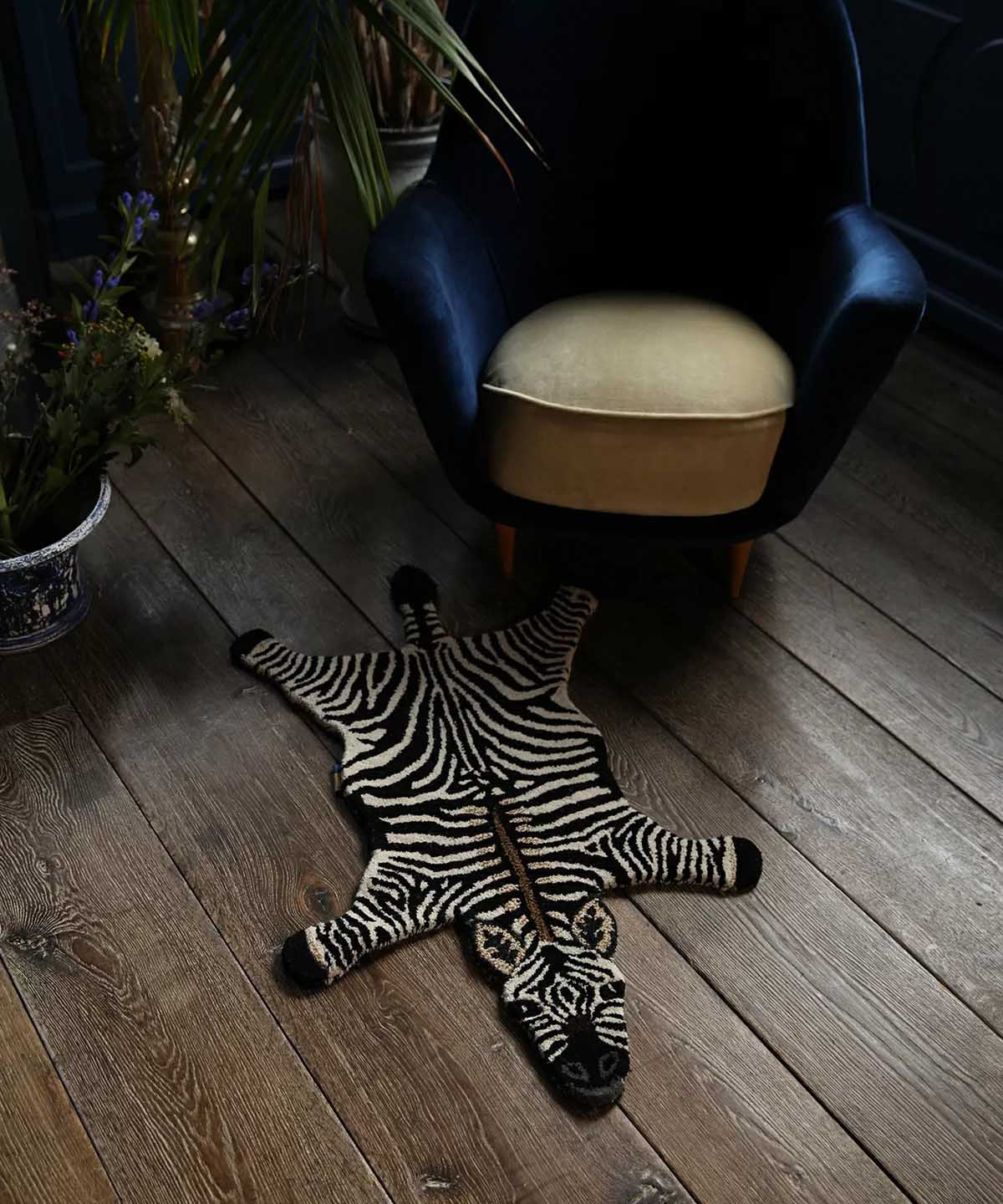 楽天市場】DOING GOODS アニマルラグ（Sサイズ）Stripey Zebra