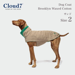 pR[g Cloud7 NEh7 ubN bNXRbg Th SIZE2 Dog Coat Brooklyn Waxed Cotton Sand ybgpR[g COA