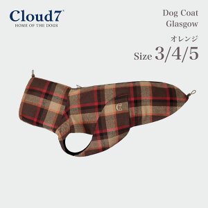 pR[g Cloud7 NEh7 OXS[ IW SIZE3/4/5 Dog Coat Glasgow Orange ybgpR[g CR[g COA