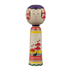 弥治郎系 伝統こけし こけし 六寸 約18cm 梅こけし/直胴 富塚 由香 工人