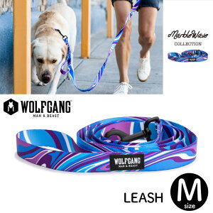 犬 リード ウルフギャング WOLFGANG MarbleWave Leash(M size 全長:122cm)WOLFGANG MAN & BEAST アメリカンメイド ネコポス対応 サイズ交換可能