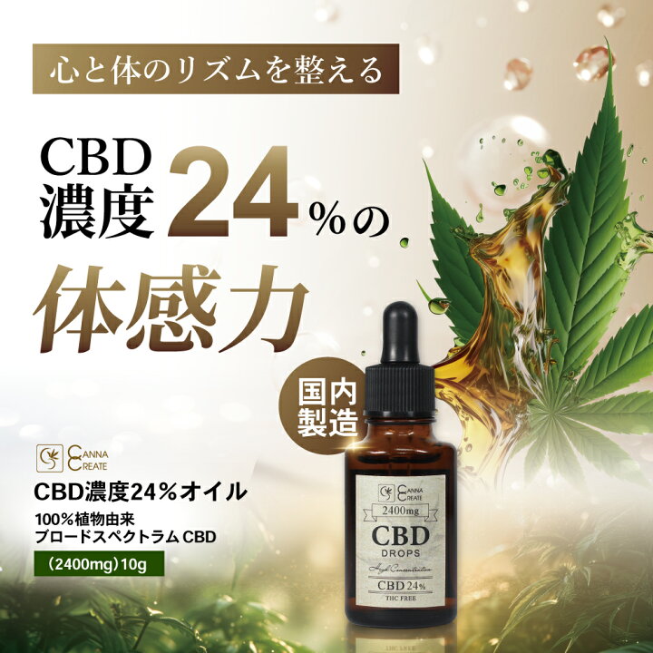 楽天市場】【楽天1位 6冠 達成】CBD オイル 高濃度 24% 10g CBD2400mg 