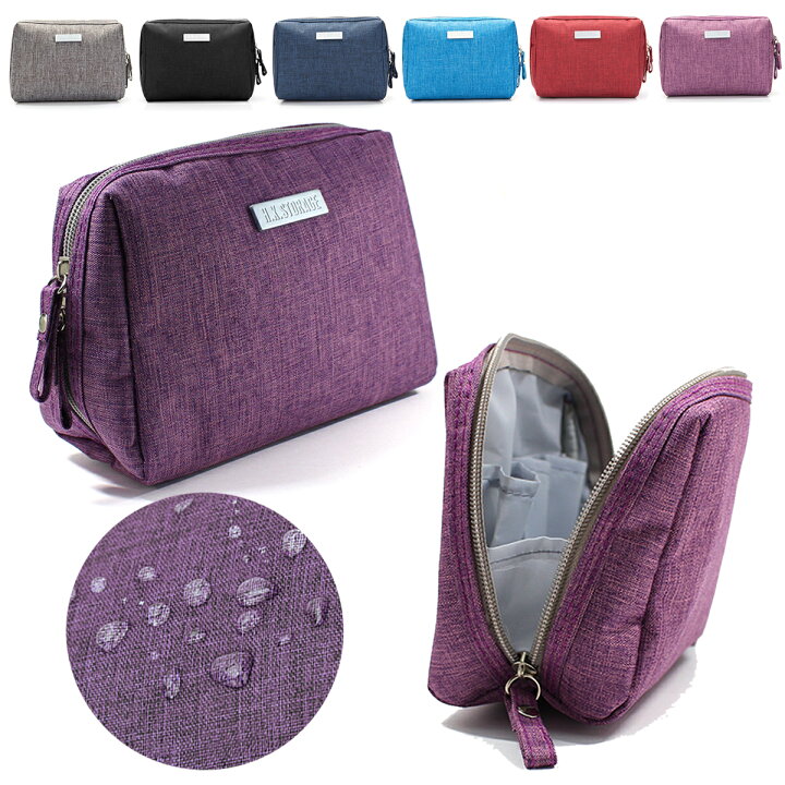 楽天市場 コスメ 化粧 ポーチ レディース 大容量 コンパクト 中身が見やすい 防水 シンプル 小物入れ 旅行 普段使い こぼれない ジッパー ポケット 整理 Star Online 楽天市場店