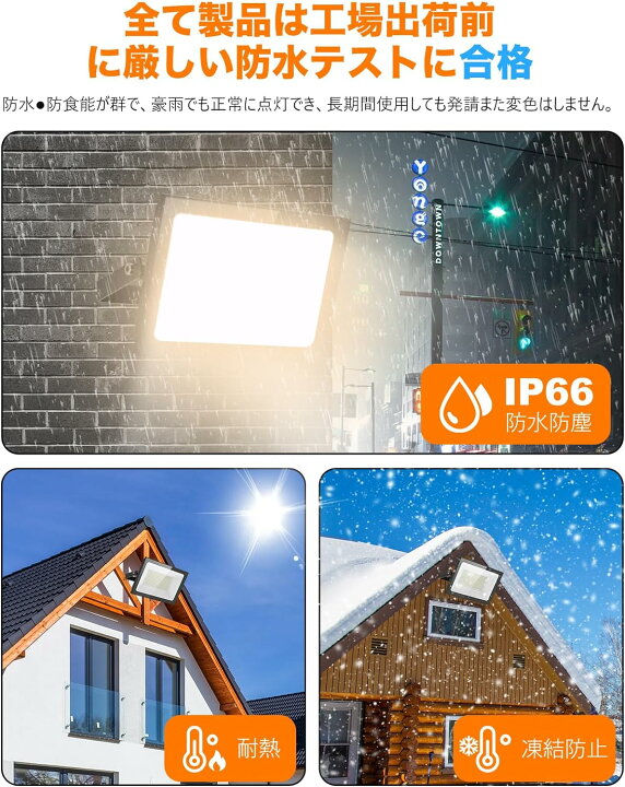楽天市場】【超薄型・2個】morson LED投光器 80W 10000LM 昼光色 電球 
