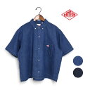 *レディース DANTON ダントン ダンガリー ボタンダウン半袖シャツ 品番：DT-B0336DUG