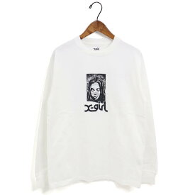 【母の日ギフト】レディース/X-girl/エックスガール/GRUNGE FACE L/S TEE/グランジフェイス長袖Tシャツ/品番：105241011012【1枚までメール便のみ】