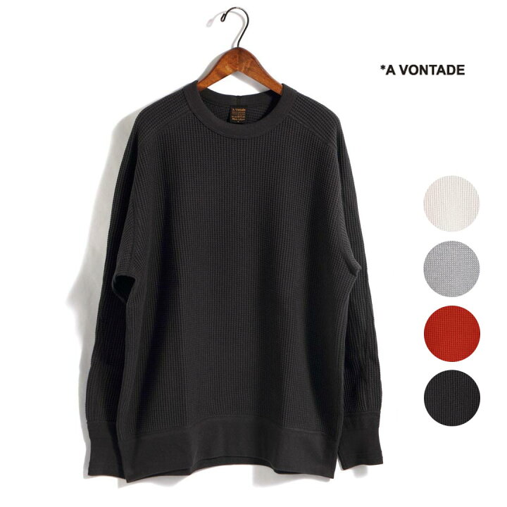 楽天市場】メンズ A VONTADE ア ボンタージ Big Waffle Crew Top 