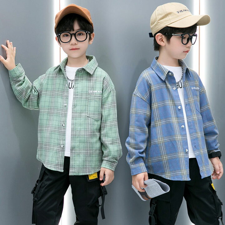 楽天市場】子供服 チェックシャツ キッズ 長袖 チェック柄 シャツ 羽織 