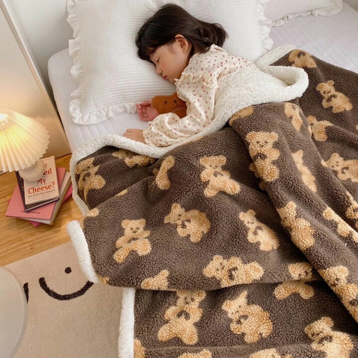 kashwére クマ柄 ブランケット 楽天市場】毛布 クマ 熊柄 ブランケット 