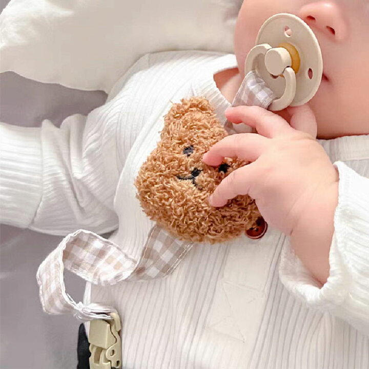 楽天市場】くまちゃん おしゃぶりホルダー 赤ちゃん おしゃぶり 