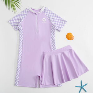 キッズ 水着 女の子 スクール水着 ワンピース 子供 みずぎ ガールズ ジュニア スカート 子ども用 水着 ラッシュガード 長袖 小学生 中学生 プール 海水浴 体型カバー 水泳 スイムウェア 紫外