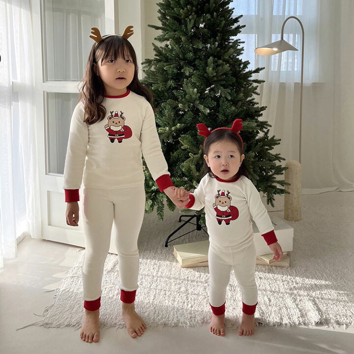 ベビー服 クリスマス 子供 キッズ服 セットアップ 上下セット Tシャツ  