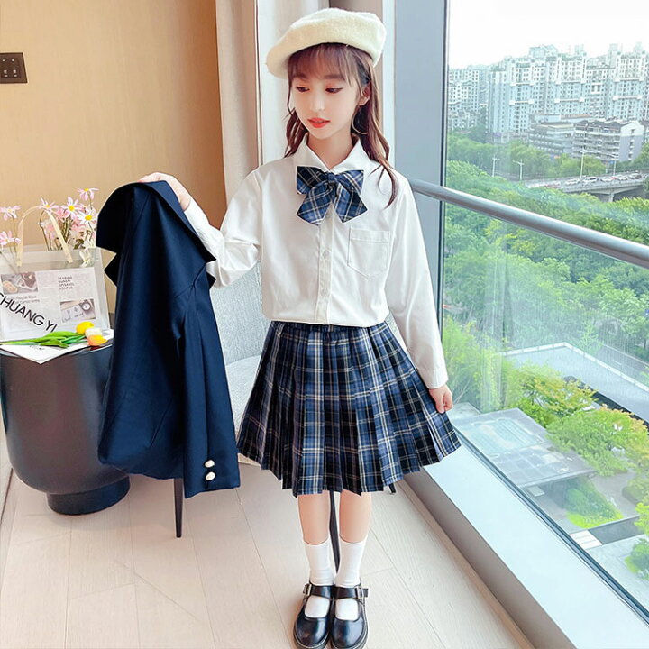 楽天市場】4点セット 入学式 女の子 スーツ 卒業式 セットアップ  