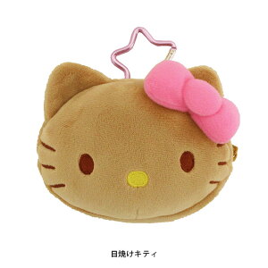 10/17NEW サンリオ カラビナ付きフェイスポーチ 1546 ベビードール BABYDOLL ハローキティ クロミ マイメロディ 日焼けキティ グッズ ミニポーチ 小銭入れ コインケース