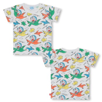 4/6NEWドラえもん恐竜総柄Tシャツ4101KベビードールBABYDOLL子供服ベビーキッズ男の子女の子