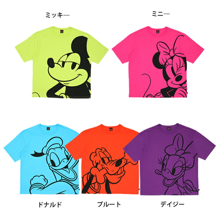 楽天市場 8 10 S50 通販限定 親子お揃い ディズニー ネオン キャラクター Tシャツ 6467a ベビードール Babydoll 子供服 大人 ユニセックス 男女兼用 レディース メンズ Babydoll