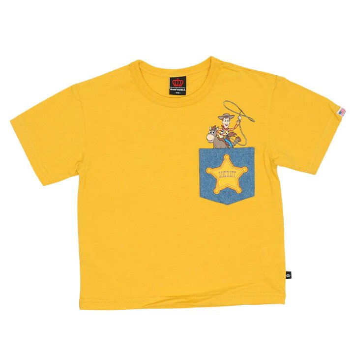 楽天市場 2 21new ディズニー Usaコットン キャラクターワッペン Tシャツ 6538k ベビードール Babydoll 子供服 ベビー キッズ 男の子 女の子 Disney Collection Babydoll