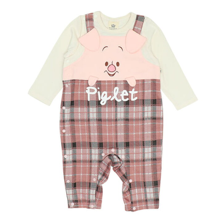 楽天市場 New ディズニー Pooh チェック柄 サロペット ドッキング ロンパース 7010b ベビードール Babydoll 子供服 ベビー 男の子 女の子 Disney Collection Babydoll