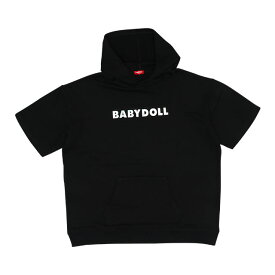 ＼最大1000円OFFクーポン配布中／【30％OFF SALE】 親子お揃い 箔エンボス 5分袖 パーカー 8615A ベビードール BABYDOLL 子供服 大人 ユニセックス 男女兼用 レディース メンズ