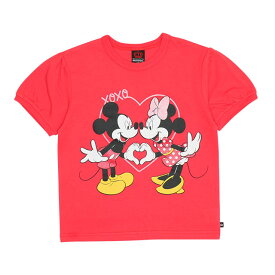 4/5NEW ディズニー ペアパフスリーブ Tシャツ 9469K ベビードール BABYDOLL ベビー キッズ 男の子 女の子 DISNEY★Collection ミッキー ミニー