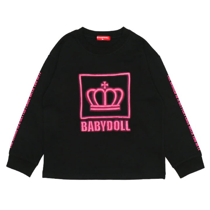 同梱確認用 BABYPHAT ベイビーファット ロゴプレート付 ロンT 黒