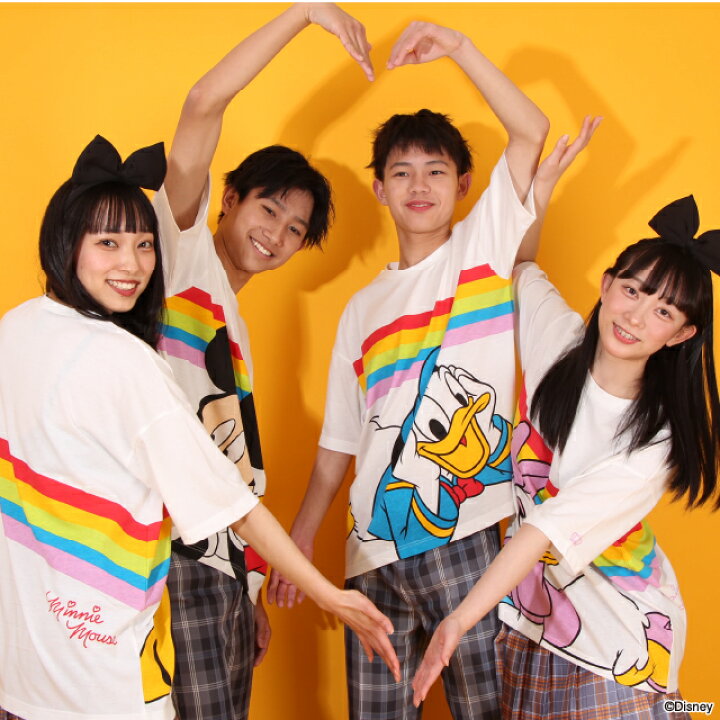 楽天市場】【S30】 親子お揃い ディズニー つながる レインボー T  