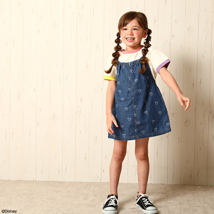 楽天市場 8 10 S50 ディズニー デニム ジャンパースカート 6545k ベビードール Babydoll 子供服 ベビー キッズ 女の子 Disney Collection Babydoll