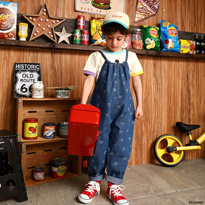 楽天市場 3 7new ディズニー デニム サロペット 6546k ベビードール Babydoll 子供服 ベビー キッズ 男の子 女の子 Disney Collection Babydoll