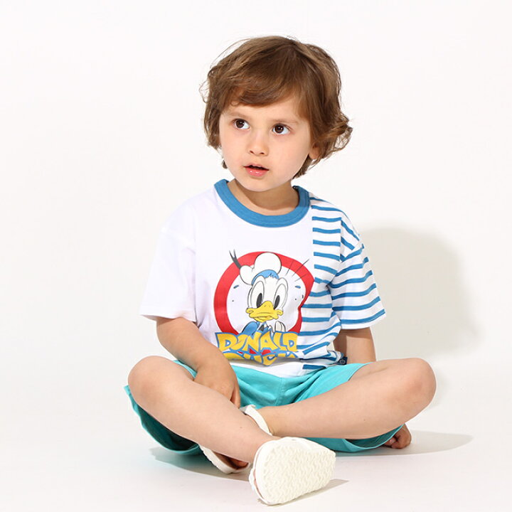 楽天市場 6 22 S サマー ディズニー 切替 Tシャツ 6657k ベビードール Babydoll 子供服 ベビー キッズ 男の子 女の子 Disney Collection Babydoll