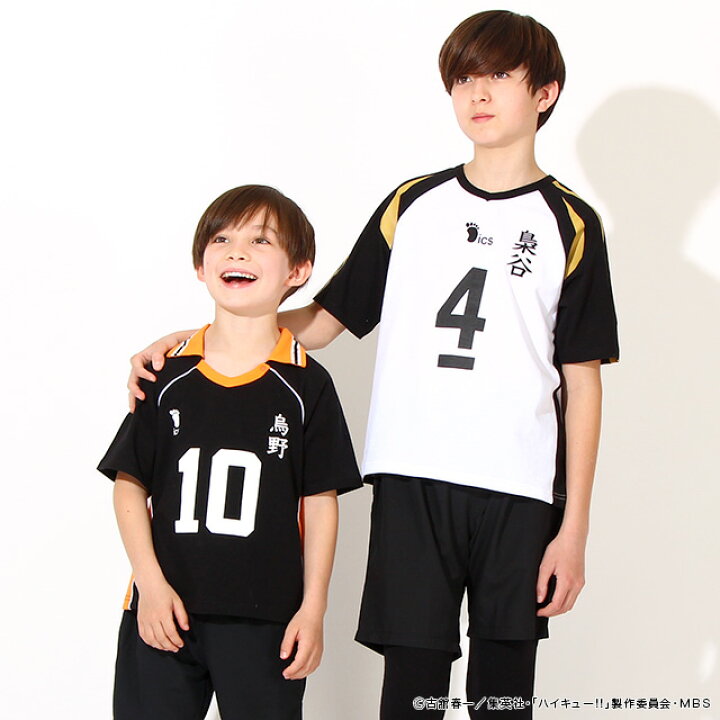 楽天市場 12 1new 背番号限定 ハイキュー ユニフォーム Tシャツ 6878k ベビードール Babydoll 子供服 キッズ ジュニア 男の子 女の子 半袖ユニフォーム コスプレ コスチューム 衣装 運動服 バレー部 バレーボール ウエア グッズ アニメ キャラクター Babydoll