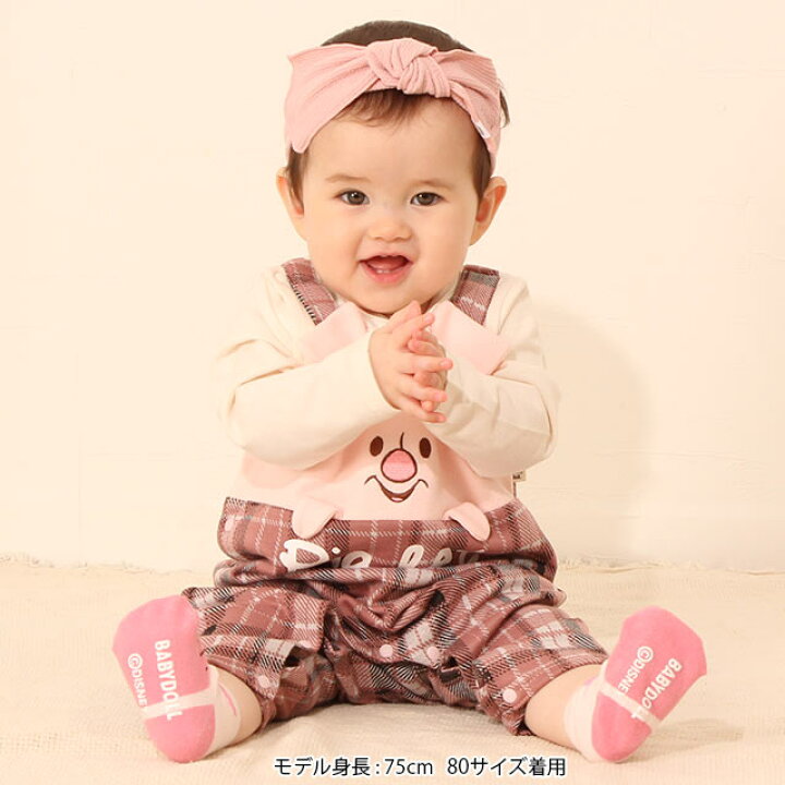 楽天市場 クーポン配布中 New ディズニー Pooh チェック柄 サロペット ドッキング ロンパース 7010b ベビードール Babydoll 子供服 ベビー 男の子 女の子 Disney Collection Babydoll