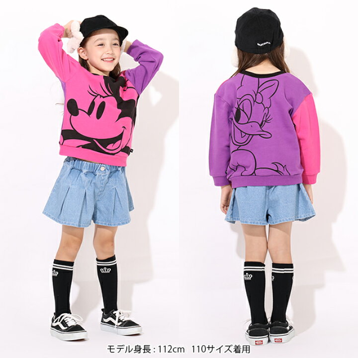 楽天市場 New ディズニー どっちも前 ネオン トレーナー 7365k ベビードール Babydoll 子供服 ベビー キッズ 男の子 女の子 Disney Collection Babydoll