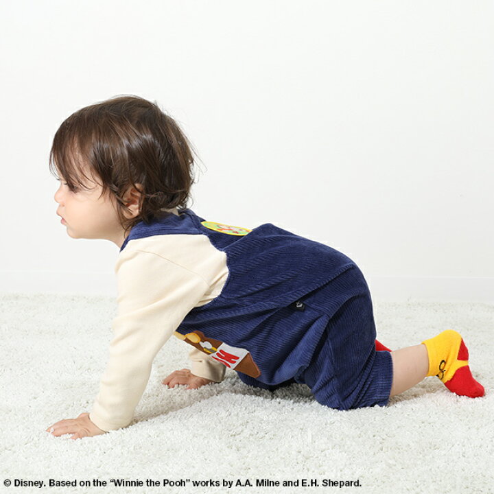 楽天市場】【S20】 ディズニー プー サロペット ロンパース 8523B  