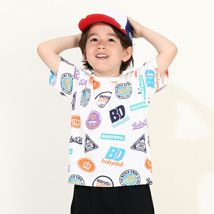 楽天市場】【40％OFF SALE】 ワッペン 総柄 Tシャツ 9223K ベビー 