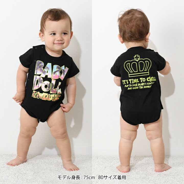 楽天市場】【20％OFF SALE】 転写 ロゴ ロンパース 9527B 綿100 