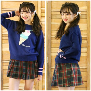 11/15NEWPINKHUNTアイスクリームニットトップス-キッズジュニアベビードールBABYDOLL-9822K_fw
