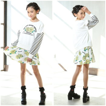 1/29NEWPINKHUNT袖ボーダートレーナー-キッズジュニアベビードールBABYDOLL-0731K_ss