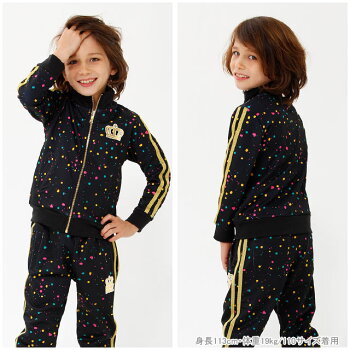 10/29NEW親子お揃い総柄ラインジャケット1547KベビードールBABYDOLL子供服ベビーキッズ男の子女の子リンクコーデ親子ペアペアリンクおやこーでセットアップ