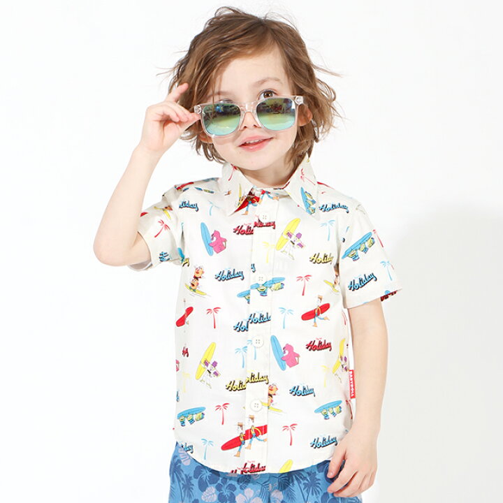 楽天市場 親子お揃い ディズニー Surf 総柄 シャツ 3859k ベビードール Babydoll 子供服 ベビー キッズ 男の子 女の子 コスチューム コスプレ Disney Collection Babydoll