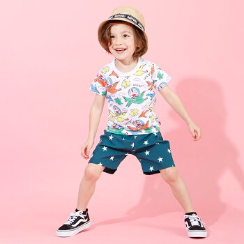 4/6NEWドラえもん恐竜総柄Tシャツ4101KベビードールBABYDOLL子供服ベビーキッズ男の子女の子