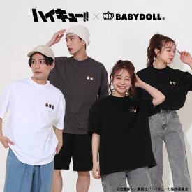 8/19一部再販 NEW ハイキュー!! アニマル刺繍 Tシャツ 0837A 綿100％ ベビードール BABYDOLL 大人 ユニセックス 男女兼用 レディース メンズ グッズ キャラクター 日向翔陽 影山飛雄 月島蛍 黒尾鉄朗 孤爪研磨 木兎光太郎 赤葦京治 宮侑 宮治 烏野 音駒 梟谷学園 稲荷崎