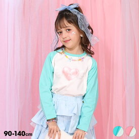 4/20まで 【50％OFF SALE】 ぷっくりプリント ラグラン ロンT 1418K ベビードール BABYDOLL 子供服 ベビー キッズ 女の子 セール