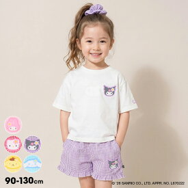【50％OFF SALE】 サンリオ ギンガムチェック セットアップ 1558K ベビードール BABYDOLL 子供服 ベビー キッズ 女の子 ハローキティ クロミ マイメロディ シナモロール ポムポムプリン コラボ グッズ 2点セット 上下セット 半袖 Tシャツ ショートパンツ セール