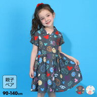 4/13NEW 親子お揃い ディズニー リゾート総柄 ワンピース 1598K ベビードール BABYDOLL 子供服 ベビー キ…