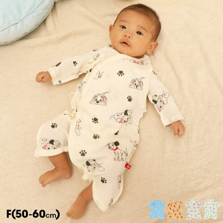 楽天市場 ディズニー キャラクター 総柄 コンビ肌着 5392b Babydoll 子供服 ベビー Disney Collection Babydoll